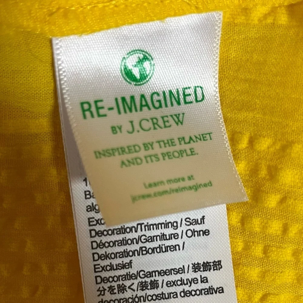 J. Crew Bright Yellow Ruffle V-Neck Blouse - Picture 9 of 11